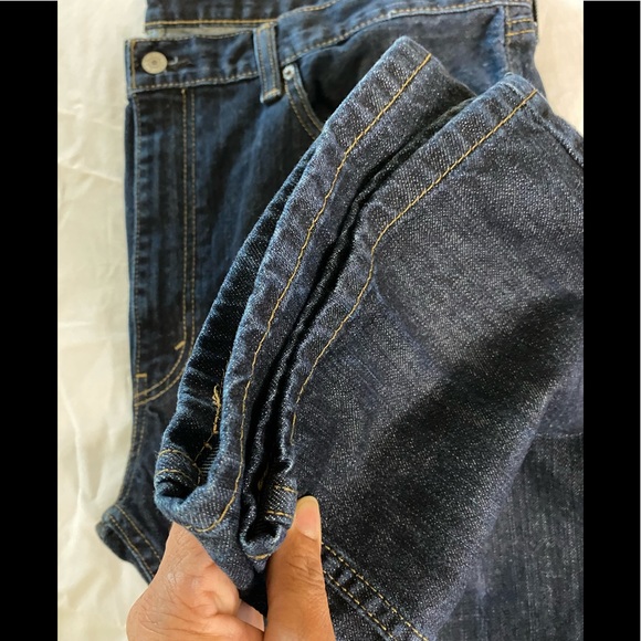LEVI'S Strauss 505 Straight Fit Dark Wash Jeans W40x30L - Picture 12 of 15